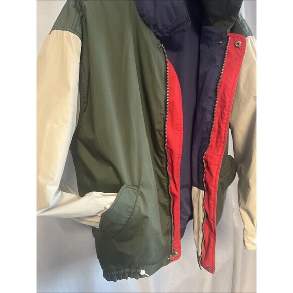 Allen Solly Reverse Bomber Flight Jacket Elastic Waist Length Snap Cuff Cotton - Picture 6 of 10